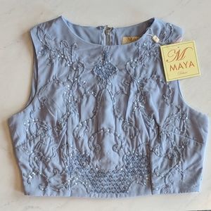 ASOS embroidered crop top NWT